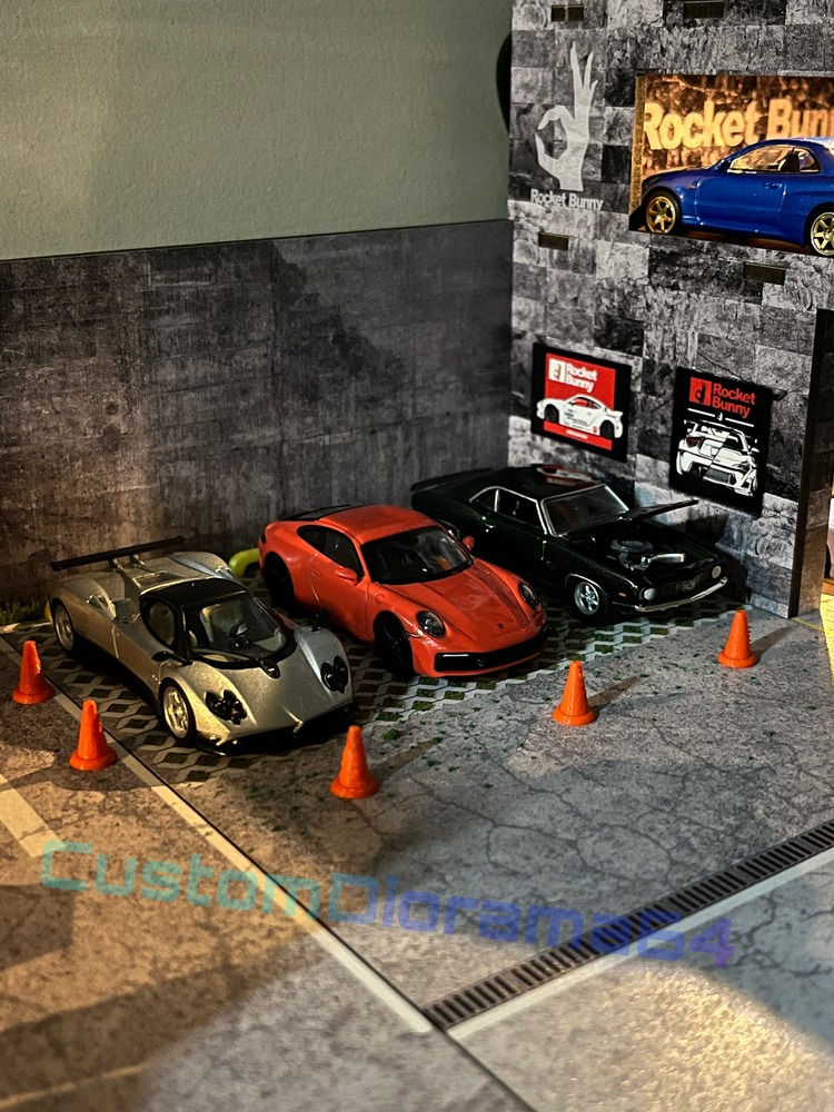 1:64 - Rocket Bunny ve Katlı Garaj Diorama