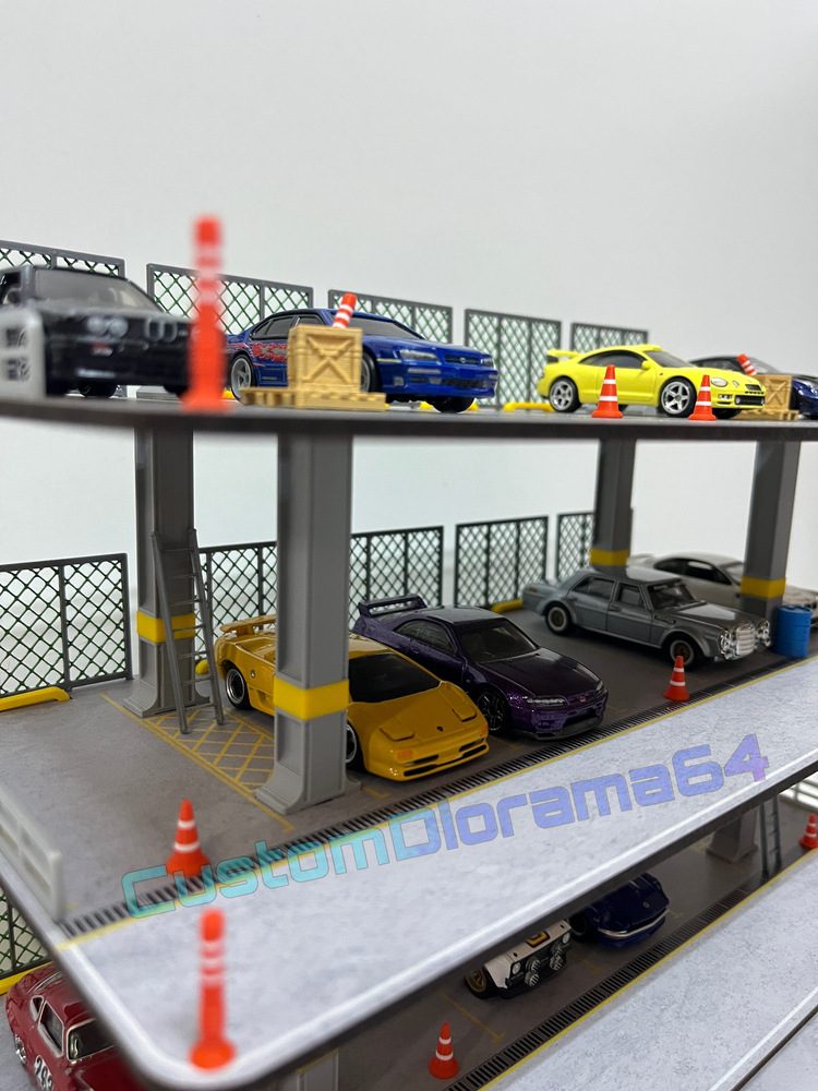 4 KATLI DIORAMA GARAJ - 1:64 Ölçek
