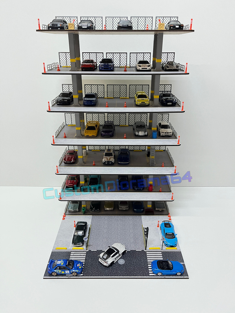 6 KATLI DIORAMA GARAJ - 1:64 Ölçek