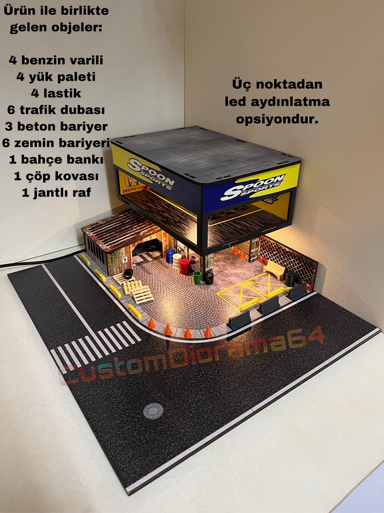 1:64 Ölçek - Spoon Diorama Garaj