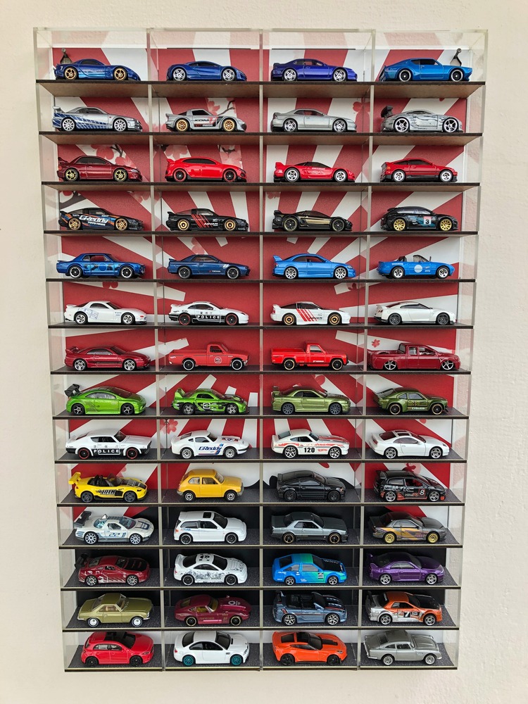 1:64 Ölçek 56'lı DUVAR STANDI - Japanese Cars Series