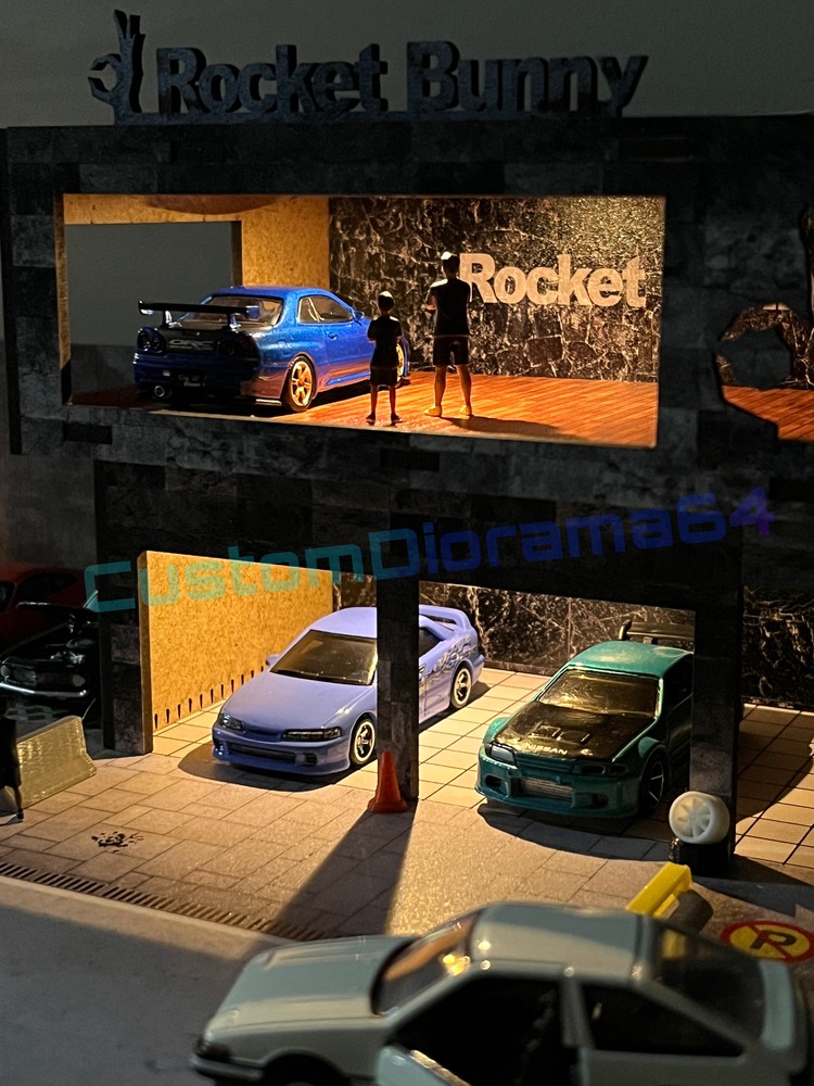1:64 - Rocket Bunny ve Katlı Garaj Diorama