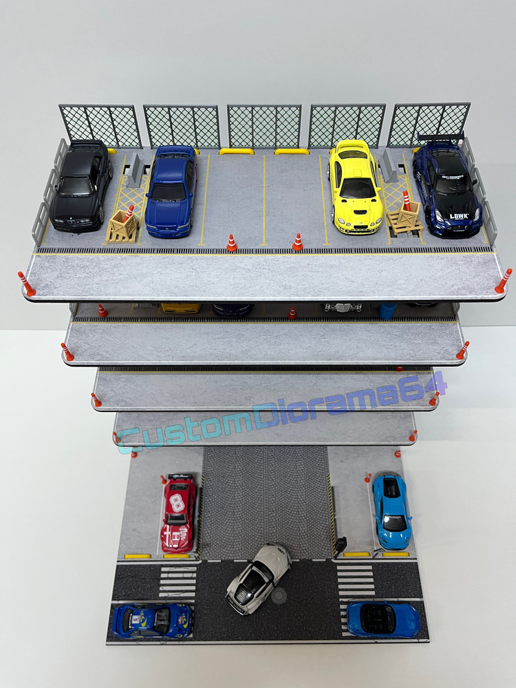 4 KATLI DIORAMA GARAJ - 1:64 Ölçek