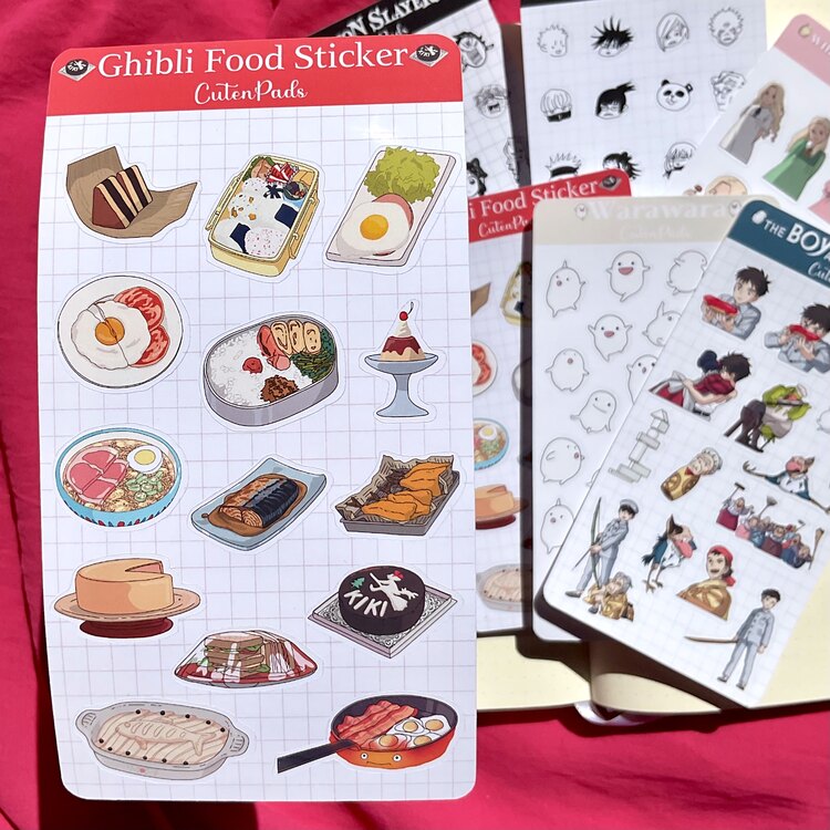 Ghibli Foods Sticker Sheet