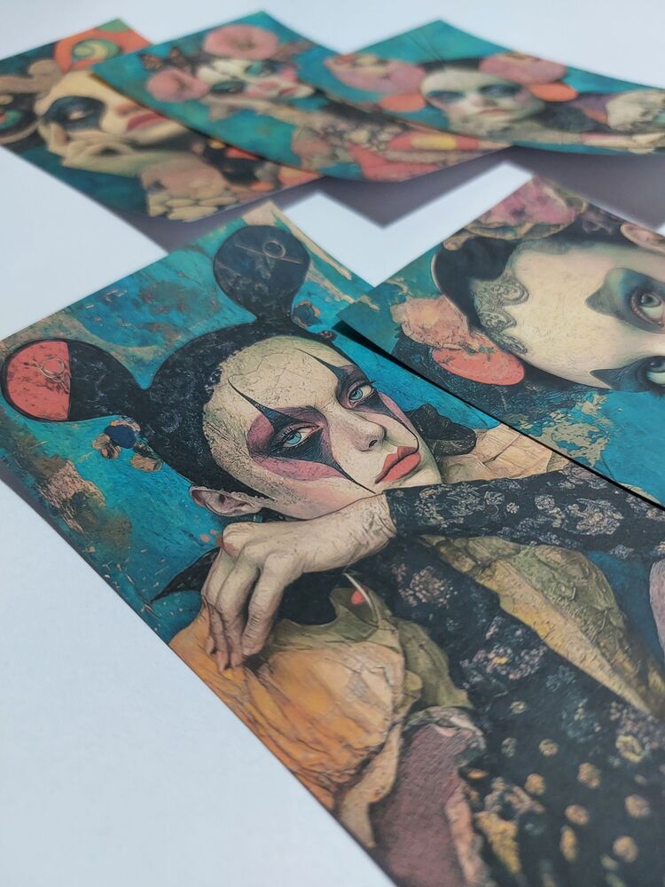 Harlequin girls paper