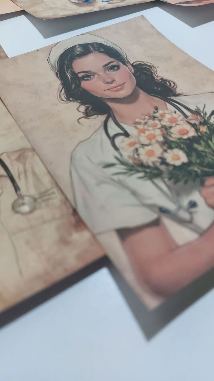 Vintage nurses paper