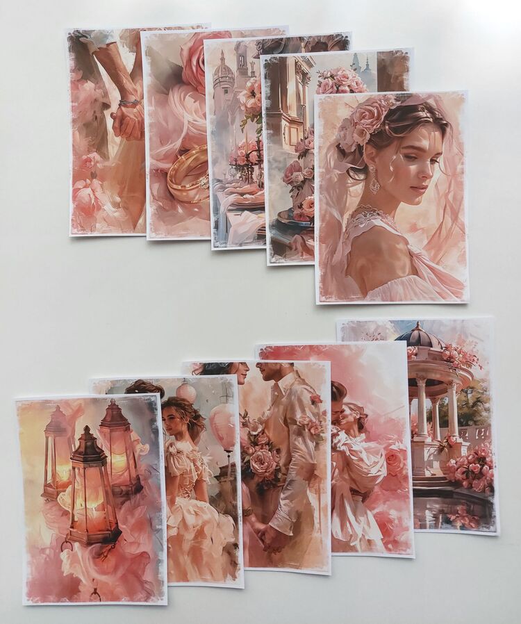 Pink wedding paper