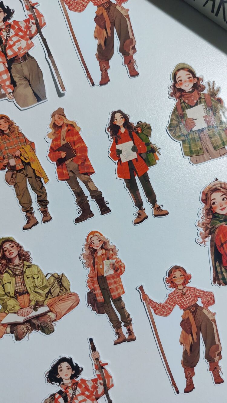 Autumn hike sticker