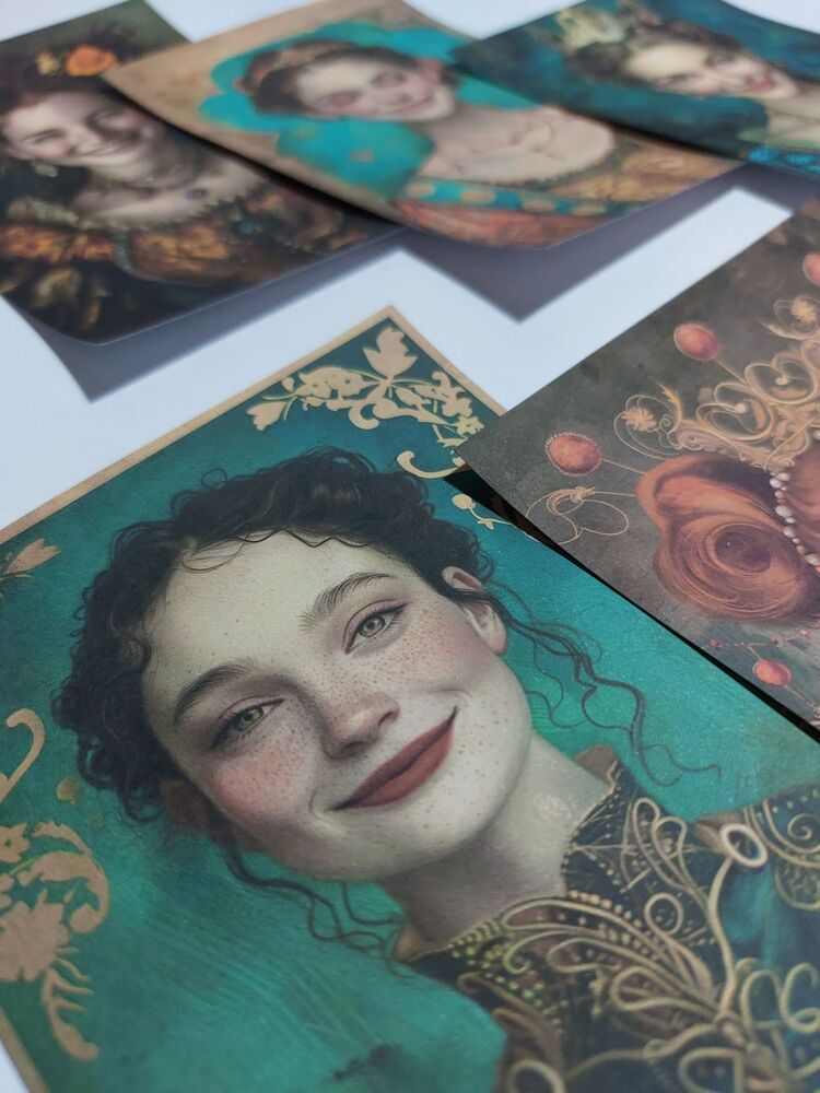 Smiling lady paper