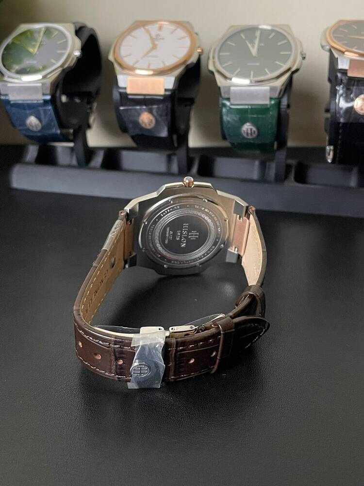 Hislon Erkek Rose Gold Deri Saat