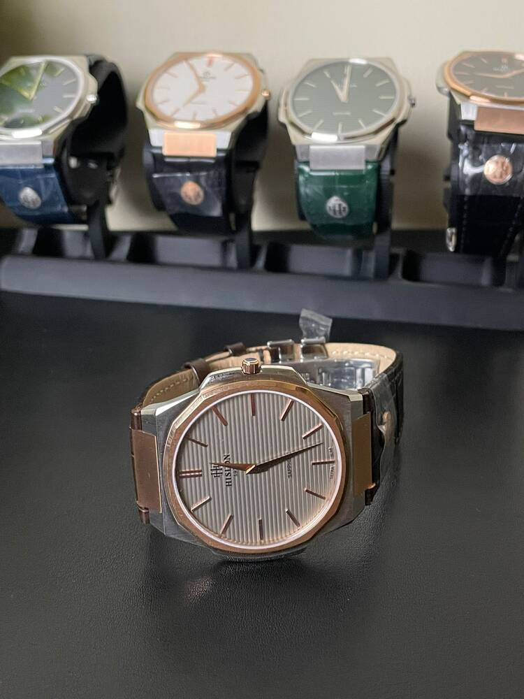 Hislon Erkek Rose Gold Deri Saat