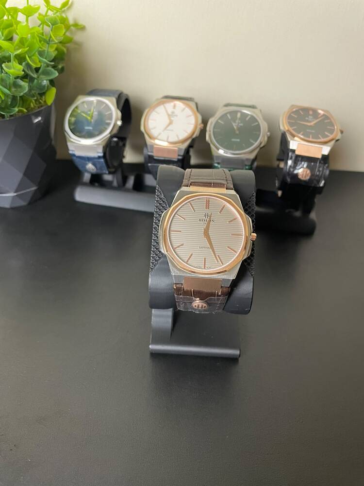 Hislon Erkek Rose Gold Deri Saat