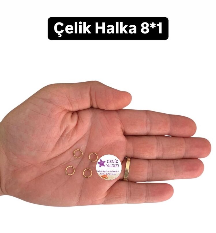 Çelik Yuvarlak Halka 8*1 Gold