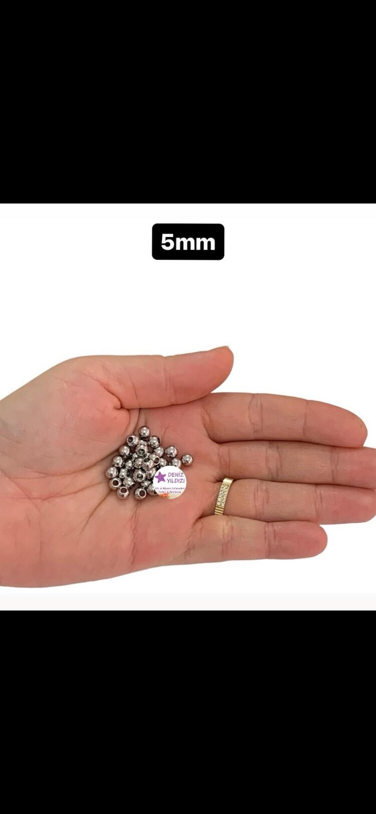 ÇELİK 5 mm Metal Top Beyaz