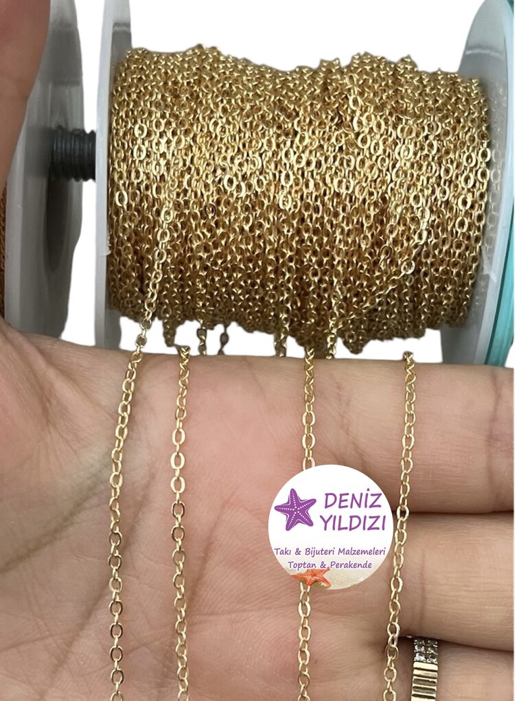 Bijuteri Lak Kaplama Sf 235 Zincir Gold Rengi