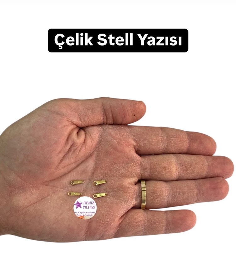 Çelik Steel Yazısı Gold