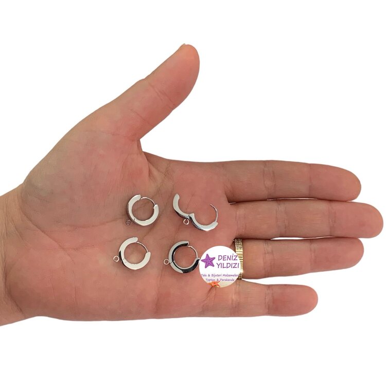 ÇELİK KÜPE KLİPSİ BEYAZ