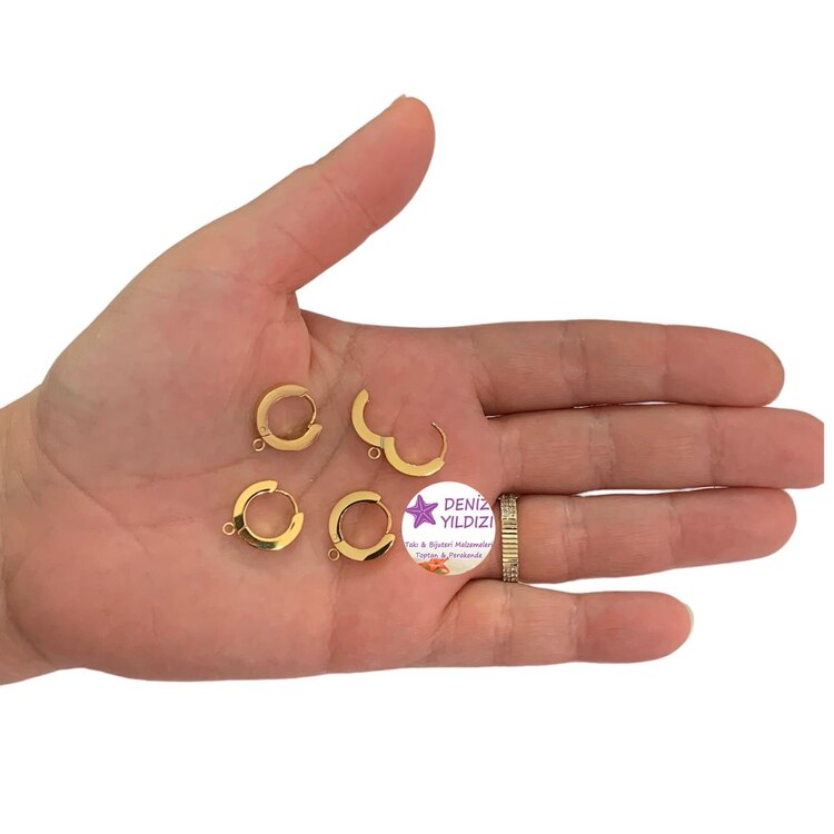 ÇELİK KÜPE KLİPSİ SARI
