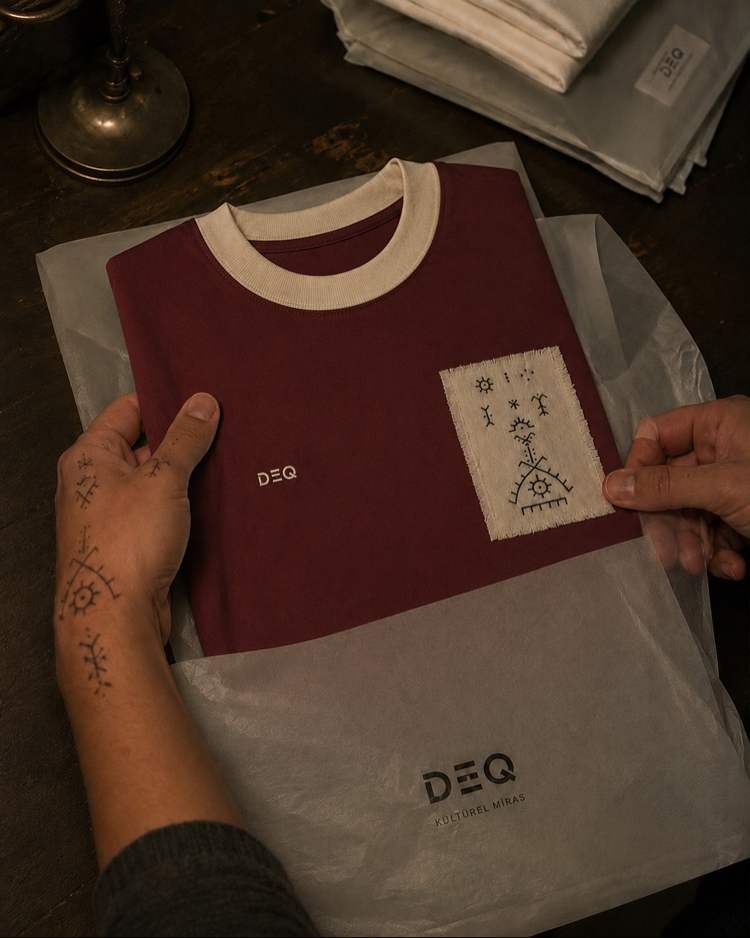 D=Q bordo oversize tişört 