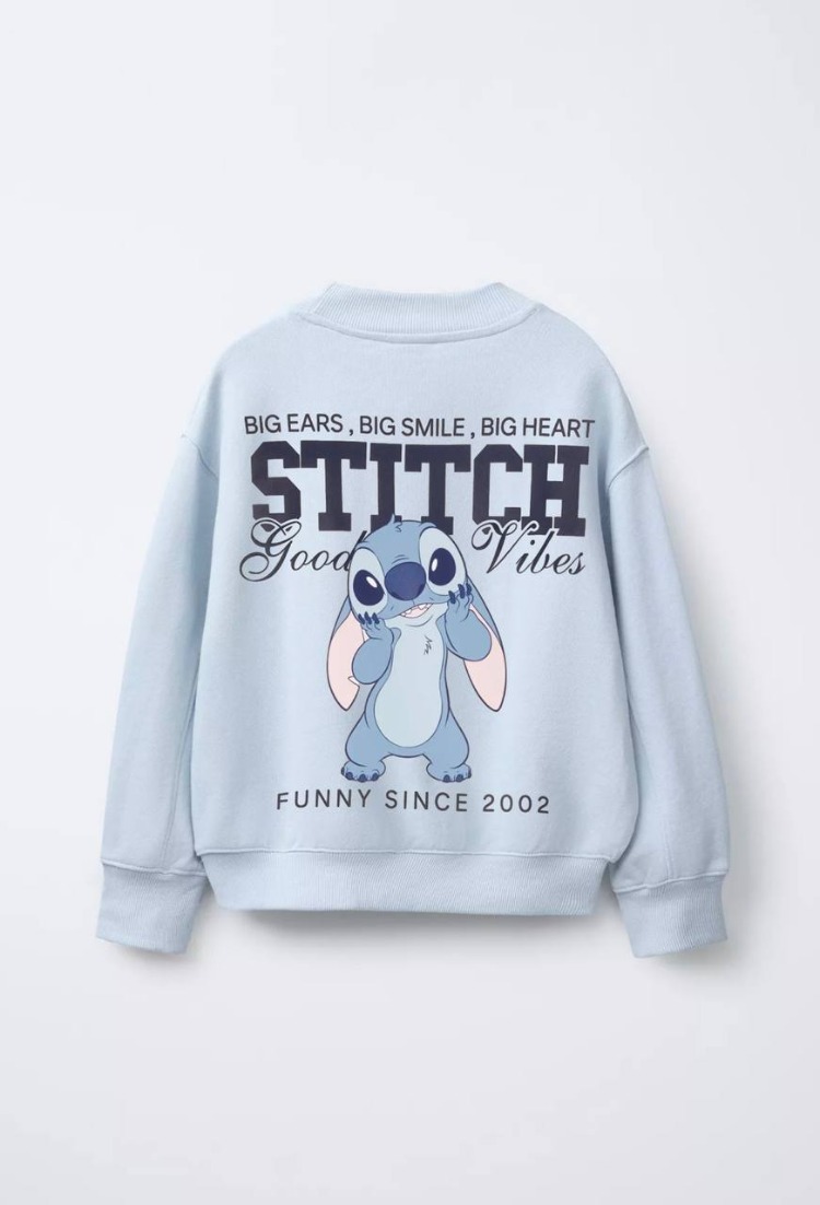 Kız Çocuk Stitch Baskılı Sweatshirt