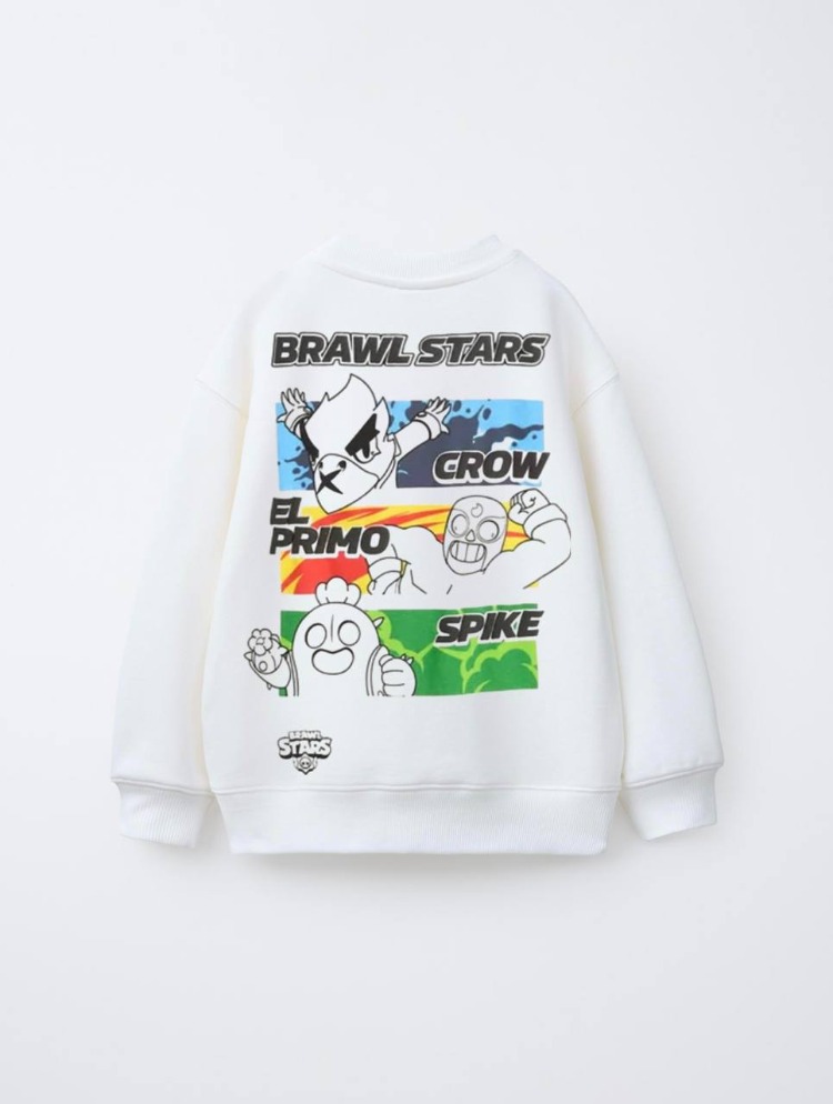 Erkek Çocuk Brawl Stars Baskılı Sweatshirt