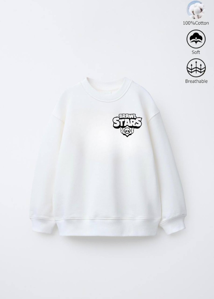 Erkek Çocuk Brawl Stars Baskılı Sweatshirt
