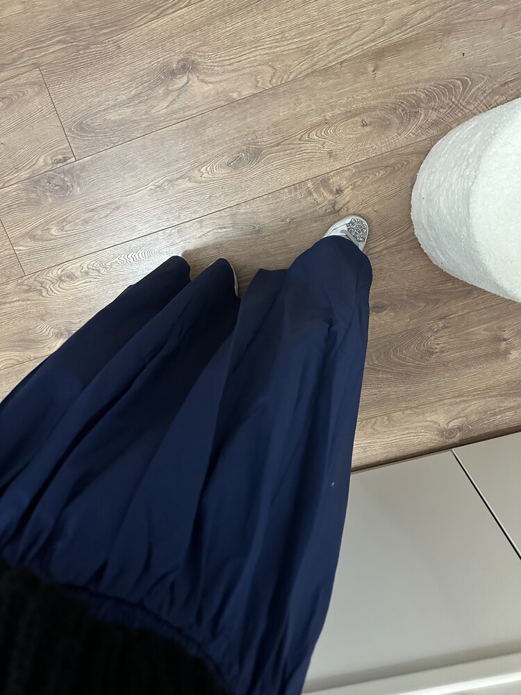 Lacivert Poplin Etek