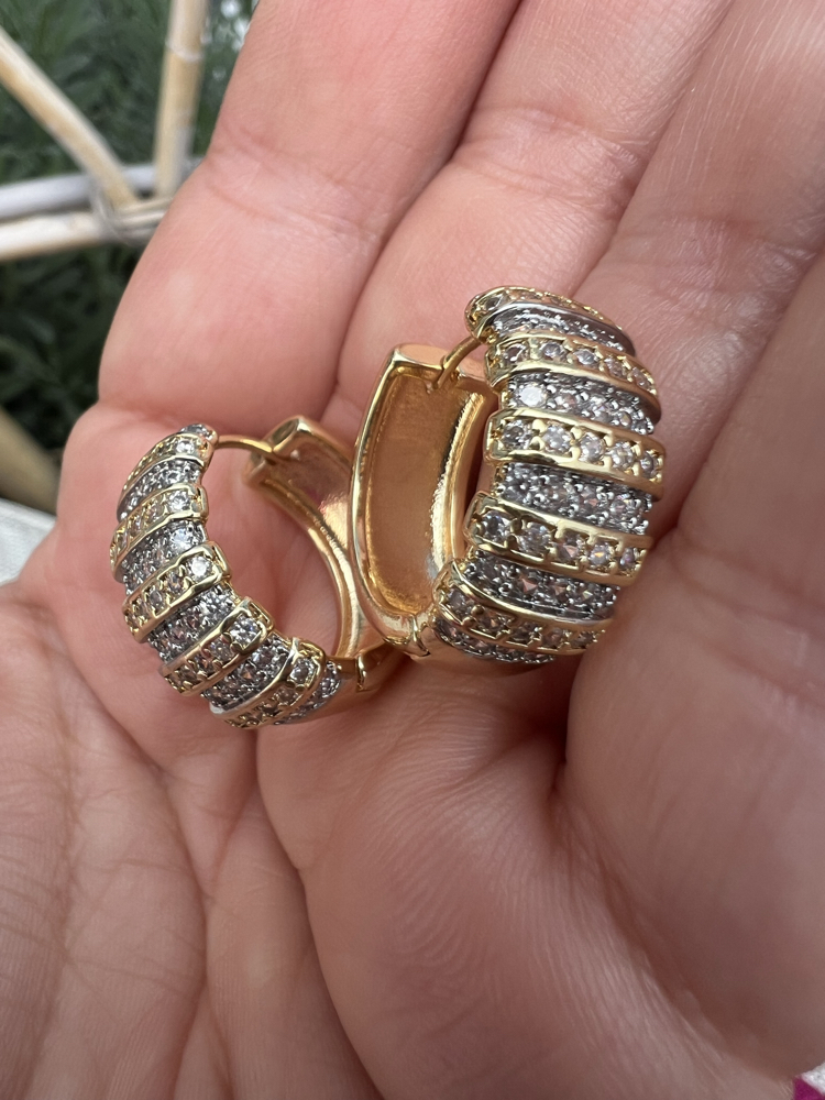 Strass round küpe