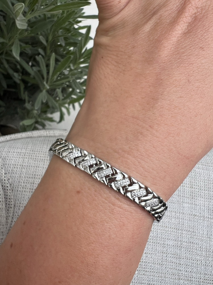 Silver cliff bileklik