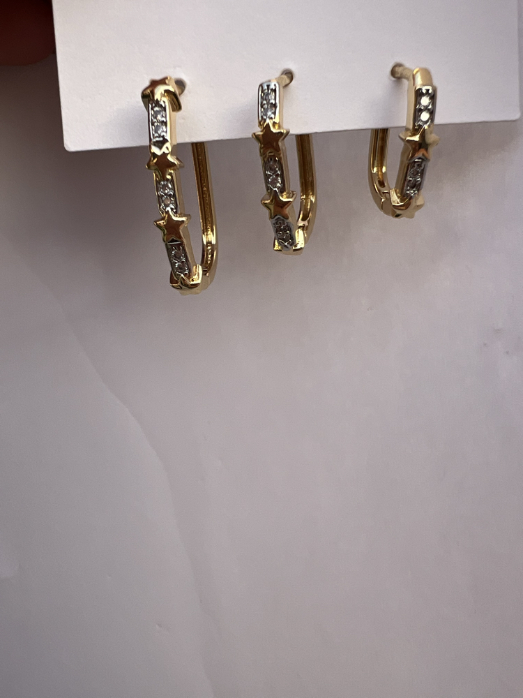 Üçlü set stars küpe