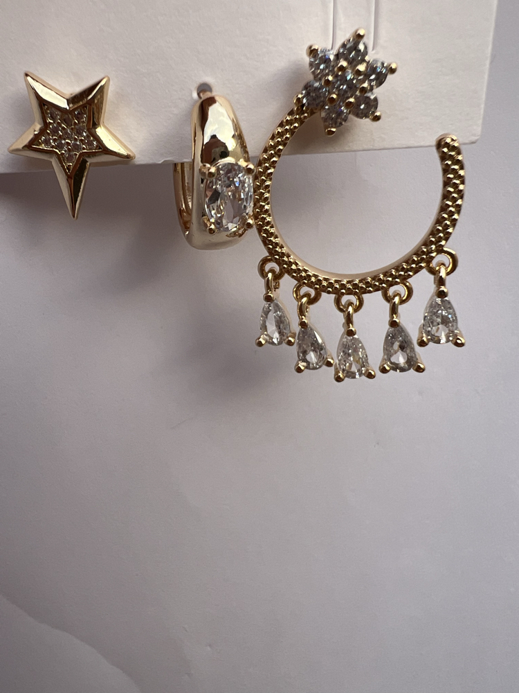 Üçlü set mystery küpe