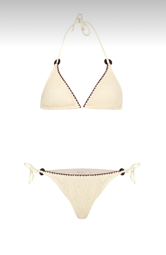 Aksesuarlı dantel bikini takımı