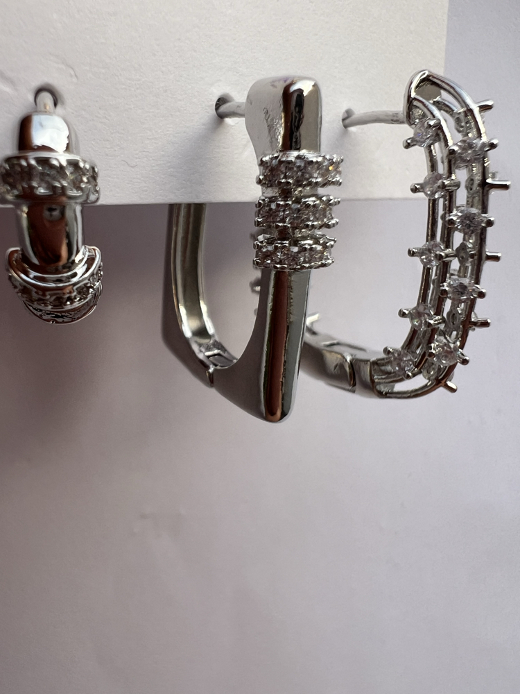 Üçlü set tiffany küpe