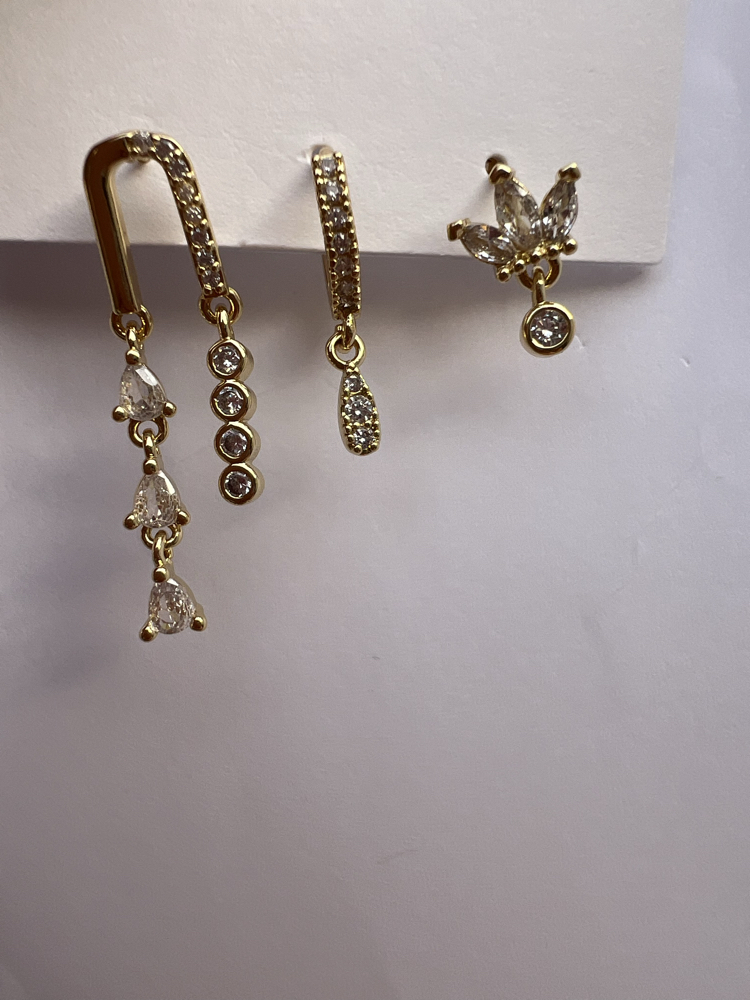 Üçlü set manhart küpe