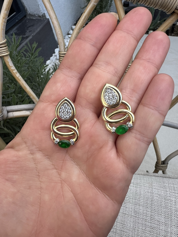 Drops  küpe yeşil