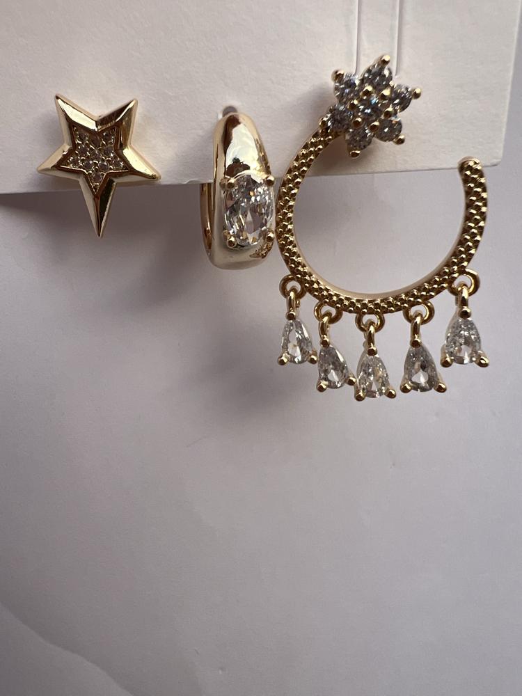 Üçlü set mystery küpe