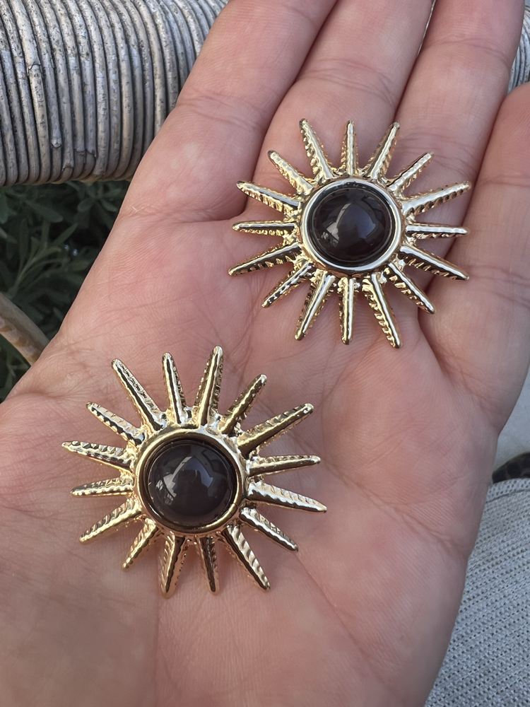 Black sun küpe