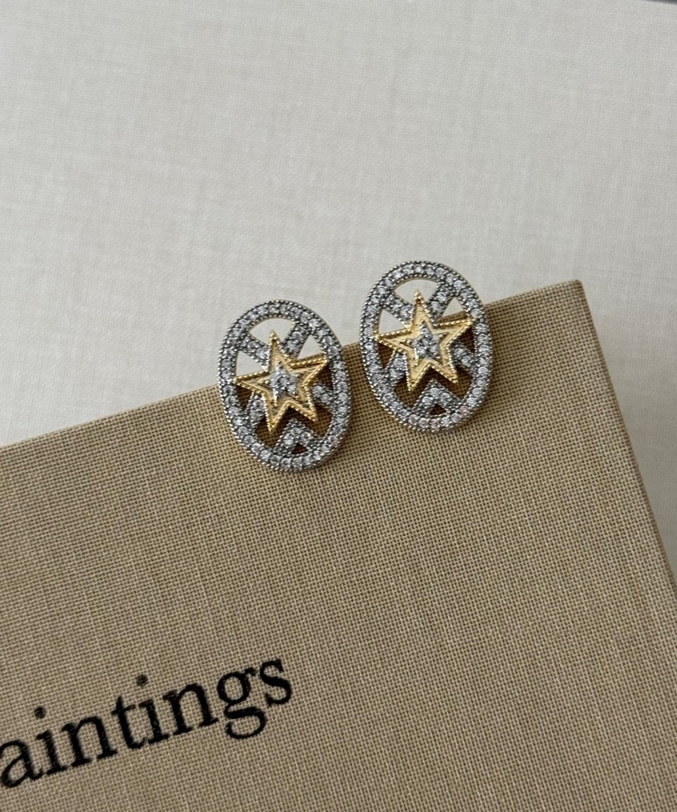 Round star earring