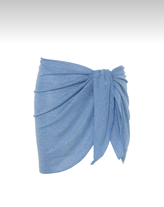 Lurex bebe mavisi baplamalı pareo