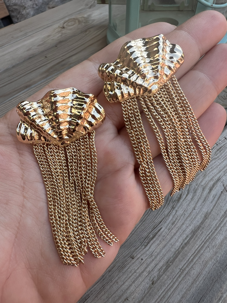 Shell to the beach gold küpe
