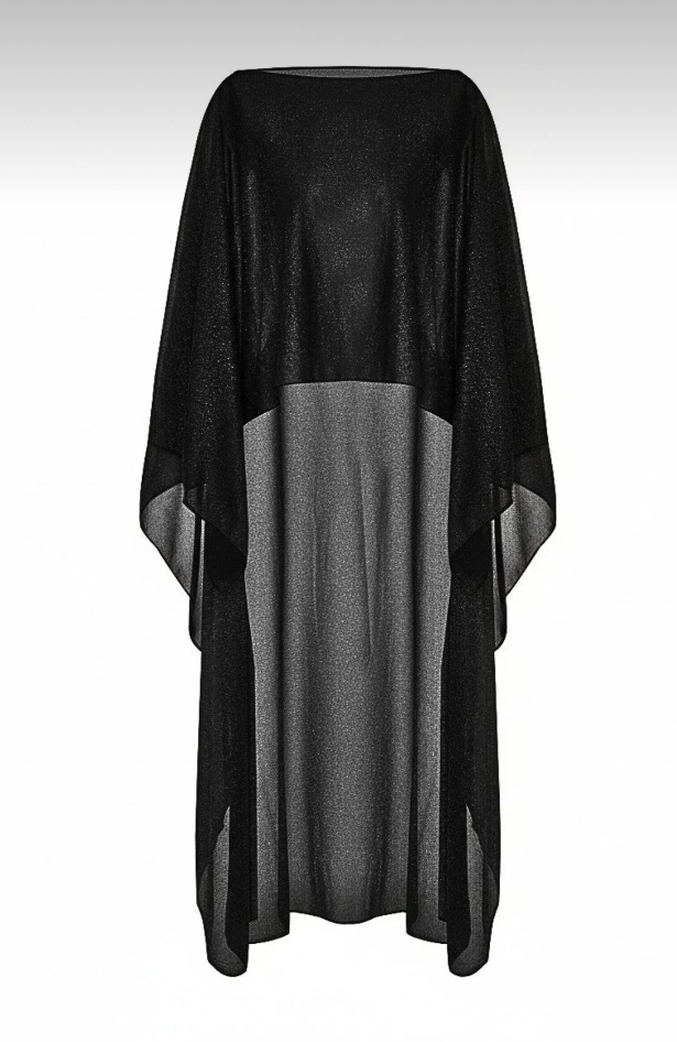 Siyah simli kaftan