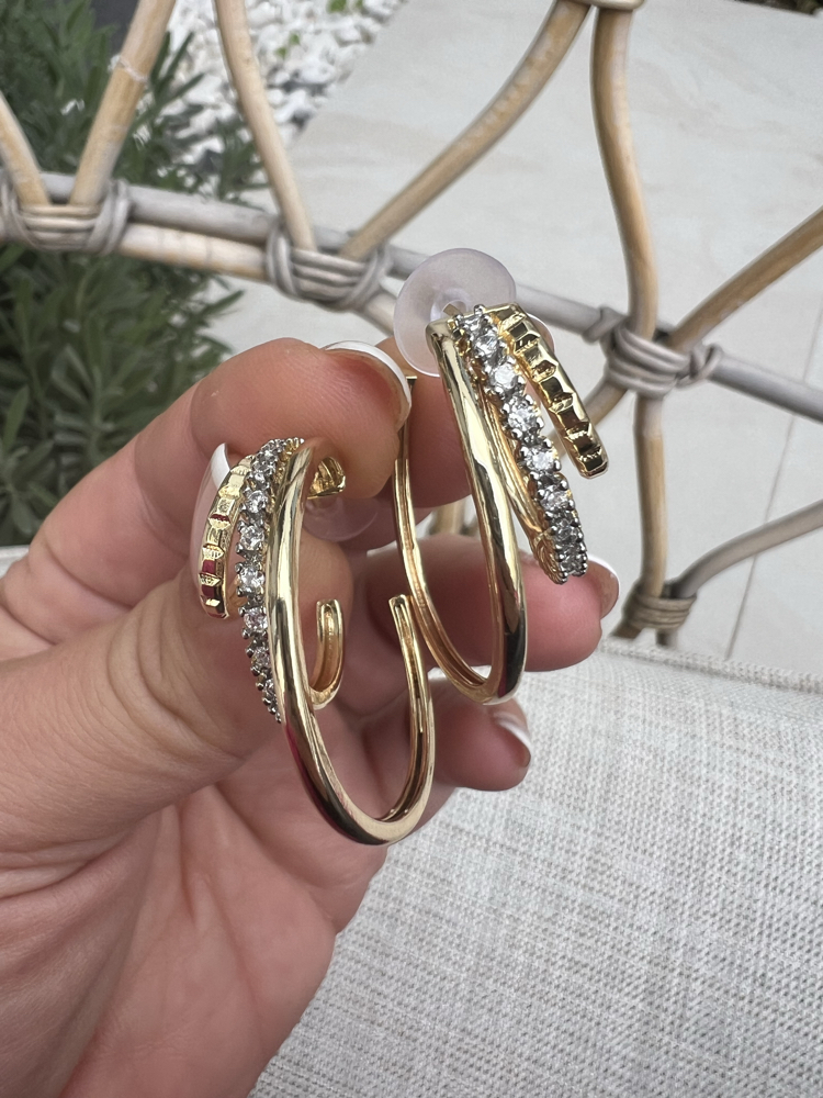 Triple ring earring