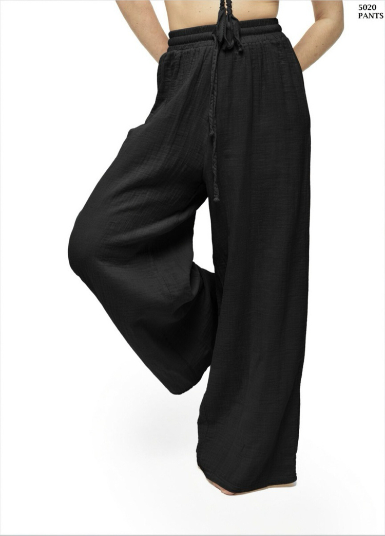 Siyah müslin pantolon 5020