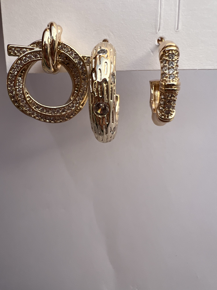 Üçlü set chamber küpe 