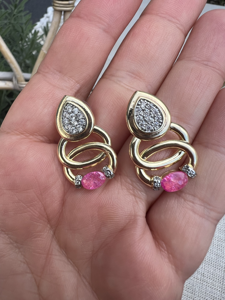 Drops earring red