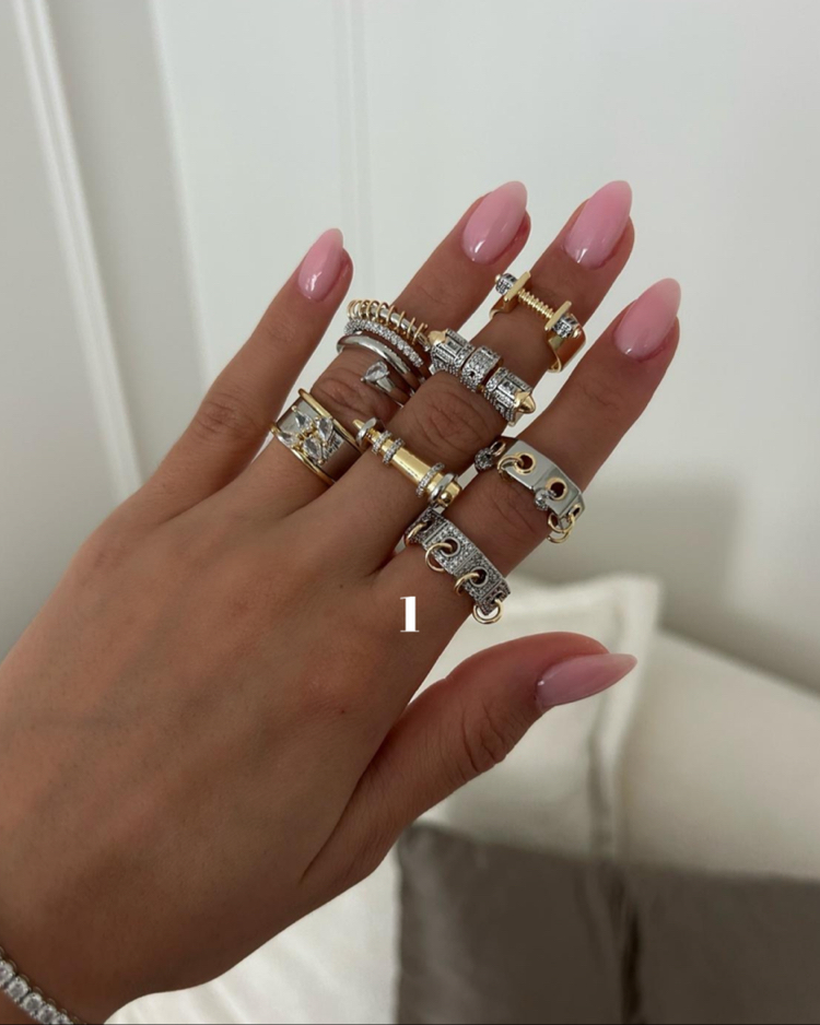 Strass love yüzük