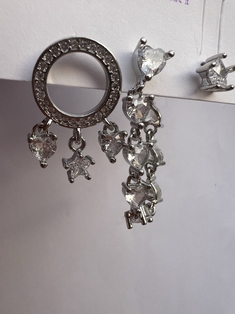 Üçlü set sparkly küpe
