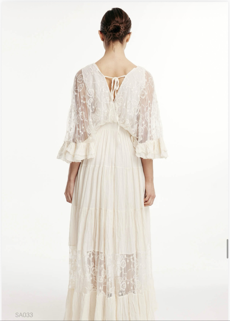 Bridgerton maxi elbise sa033