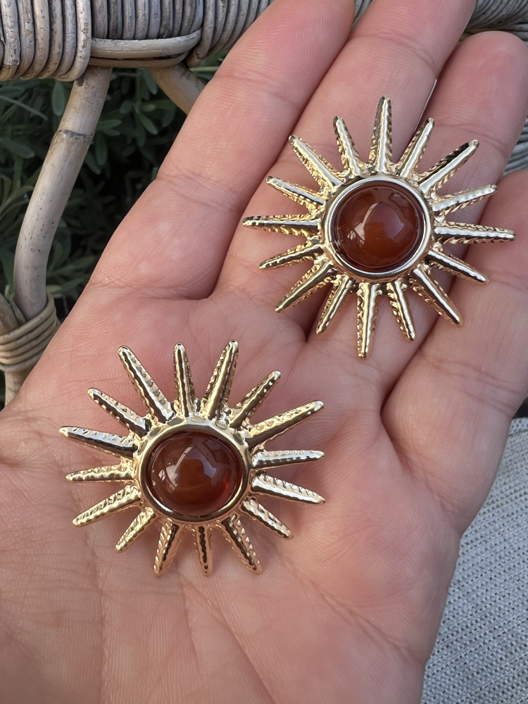 Brown sun küpe