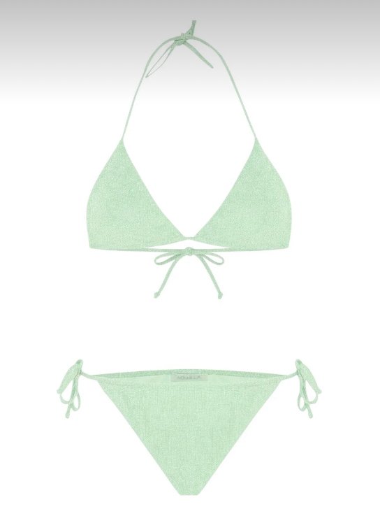 Lurex mint mavi bikini takımı